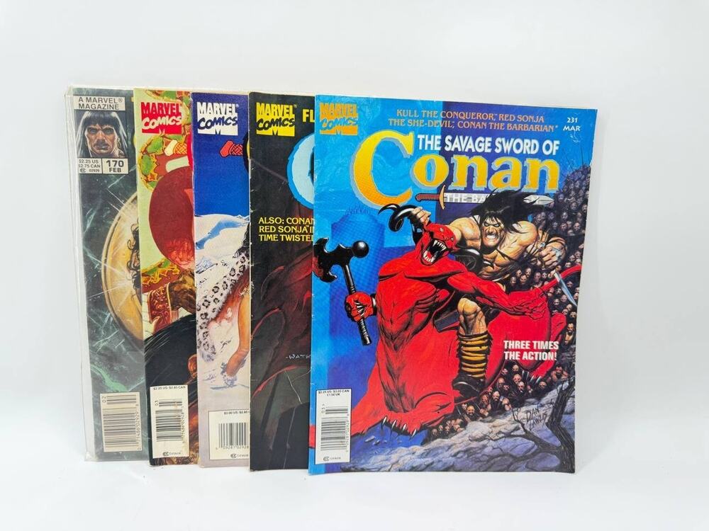 Vintage Savage Sword Of Conan #83 #84 #170 #223 #231 Marvel Lot 1.30Lb